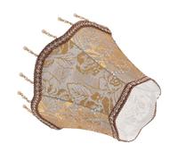 Happyyami Fabric Victorian Lampshade 10In with Beaded Tassel Accents - Soft Lighting Effect Cover for Living Room & Home Decor Table and Floor Lamps