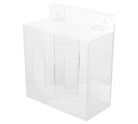 Happyyami Face Mask Organizer, Acrylic Mask Holder, Transparent Storage Case with Dustproof Flip-Top Cover, Versatile Placement for Laboratory Home