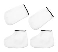 Happyyami Feet Care Mask and Hand Spa Gloves 1 Pair Booties and Gloves Polyester Material for Paraffin Wax Spa at Home and Salon