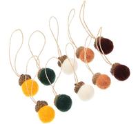 Happyyami Felt Acorn Ornaments Assorted Colour 25pcs Hanging Decorations Time Use and Not Deformed for Christmas Fireplace Indoor Decoration Xmas Home Decor