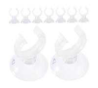 Happyyami Fish Tank Water Holder Clamp Aquarium Suction Cup Clips 9pcs Set Sturdy Pvc Fixing Clips for Aquarium Tubing