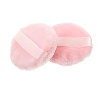 Happyyami Fluffy Makeup Powder Puff 2 pcs Soft Cotton Cosmetic Sponges for Blending for Setting and Touch-Up Women
