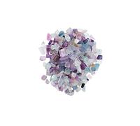 Happyyami Fluorite Crystal Stone Aquarium Fish Tank Gravel Polished Decorative Stones 5-7mm 500g Natural Crushed Chips for Home Vase DIY Crafts Flowerpot Decoration