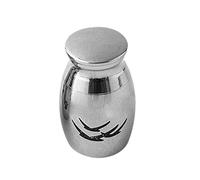 Happyyami Flying Bird Stainless Steel PET Urn Commemorative Casket for Dogs and Animals Sturdy Ash Can Pendant Opening for Animal Lovers Silver
