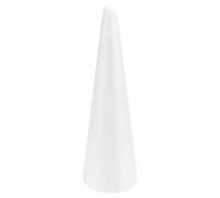 Happyyami Foam Cones White Polystyrene Cone DIY Christmas Tree Shape for Christmas Table Centerpiece Wedding Decoration Flower Arrangement 30cm