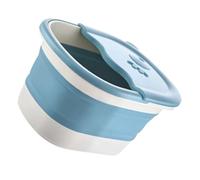 Happyyami Foldable Foot Soaking Basin Convenient to Use with Lid and Handle Made of Sturdy Pp and Tpr Materials with Self-service Massage Function a Barrel Shape for Family Use