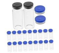 Happyyami Glass Vials 5ml with Caps Flat Bottom Bottles for Sample Storage and Essential Oils Laboratory Use and Business Packaging