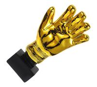 Happyyami Goalkeeper Gloves Trophy Golden Plated Resin Award for Soccer Prize for School Office Kindergarten Events Recognition for Effort and Excellence