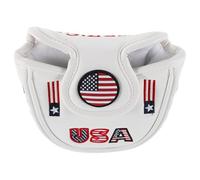 Happyyami Golf Putter Cover Half Mallet Lightweight Pu Fabric Headcover for Professional Protection in Daily Practice and Tournaments with Patriotic 4th of July Design