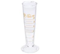 Happyyami Graduated Laboratory Glass 10Ml Triangular Measuring Cup with Scale, Glass Measuring Beaker for Chemistry and Medical Dosage Random Color