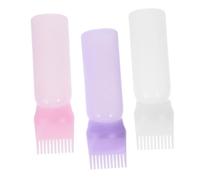 Happyyami Hair Dye Bottle Applicator Comb 3pcs Multi-color with Graduated Scale for Salon and Home Hair Coloring Treatment