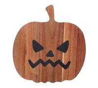 Happyyami Halloween Charcuterie Board Pumpkin Shaped Wooden Appetizer Tray Decorative Serving Platter for Party and Home with Easy to Clean Resin Design