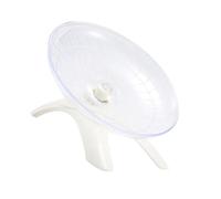 Happyyami Hamster Running Wheel Flying Saucer Sports for Dwarf Hamsters Guinea Pigs Gerbils Cage Attachment (White) Random Color
