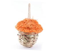 Happyyami Handmade Handwoven Bird Nest for Parakeets Soft Straw Nest for Small Pets for Hanging or Placing in Bird Cages