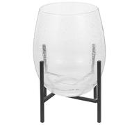 Happyyami Handmade Iron Art Flower Vase with Glass Planter Japanese Aesthetic Desktop Glass Flower Pot for Home Decor Wedding Centerpieces and Floral Arrangements