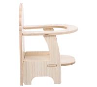 Happyyami Handmade Wooden Hamster Feeding Chair with Tray Adorable High Chair for Small Pets Like Hamsters Guinea Pigs and Chinchillas Animal Furniture for Convenient Dining and Relaxation