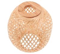 Happyyami Handwoven Vintage with Lamp and Bamboo Charm Rustic Shade Easy Maintenance, Style Hanging Lampshade for Natural Bamboo Material Dining Room and Intimate Gatherings