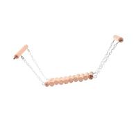 Happyyami Hanging Parrot Plaything Wooden Birds Swing Climbing Perch Stand for Caged Birds Bite Resistant Natural Texture Safe Activity Playground