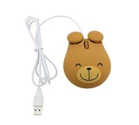 Happyyami Home Little Bear Wired Gaming Mouse for Laptop Durable Silent Multifunctional Design for Gaming Office Dorm Use