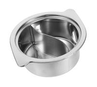 Happyyami Hot Pot and High Temperature Resistance with Divider for Kitchen Use Stainless Steel Thickened Deep Design Pot with Even Heat Distribution for Cooking Or Induction Cooktops