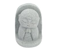 Happyyami Japanese Buddha Statue Miniature Monk Figurine for Zen Garden Home Decor Feng Shui Ornament Thoughtful Meditation and Serenity