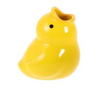 Happyyami Kawaii Duck Ceramic Toothbrush Holder Vintage Style Toothbrush Organizer Bathroom Decor Sturdy Material