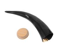 Happyyami Large Capacity Ox Horn Mug with Vintage Horn Tip Shape, Multifunctional Drinking Glass for Home Decor and Cosplay, Authentic Viking Style Wine Glass for History Enthusiasts