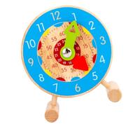 Happyyami Learning Clock for Safe Educational Cognition Tool Multi-functional Blue Clock Block Interactive Teaching Aid