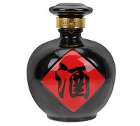 Happyyami Liquor Ceramic Bottle Sealed Retro Wine Pot for Home Multi-functional Kitchen Gadget Elegant Glaze Design for Parties and Storage Capacity