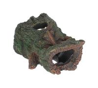 Happyyami Lizard Log Hideout for Reptiles and Aquatic Pets Resin Cave Aquarium Decor Natural Hiding to Reduce Stress and Habitat Stability