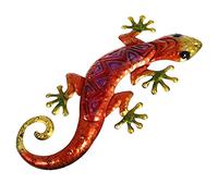 Happyyami Lizard Wall Ornaments Gecko Iron Hanging Decoration Garden Wall Art Iron Wall Hanging Craftsmanship Home Decor