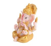Happyyami Lord Elephant Buddha Statue Golden Elephant Statues The Blessing of Lord Buddha Sculpture Lucky