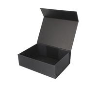 Happyyami Magnetic Cardboard Present Box with Lid Reusable Case for Weddings Birthdays Special Occasions Compact Design Closure Black