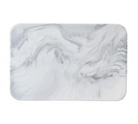 Happyyami Marble Chopping Board 26 x 16 x 1 cm Rectangular Worktop Saver Mat White Cutting Board for Kitchen Slicing Cutting