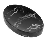 Happyyami Marble Pattern Soap Dish Dish Soap Storage Container with Drainage for Kitchen Sink and Shower Black Chic Look Design
