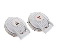 Happyyami Marine Anchor Windlass Foot Switch White 2Pcs Deck Boat Anchor Winch Rocker Switch Replacement Marine Windlass Control for