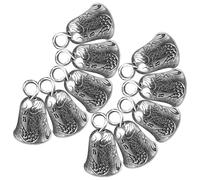 Happyyami Mini Bells 30Pcs Vintage Silver Alloy Bells with Hanging Loop for Jewelry Making and Handmade Wind Chimes