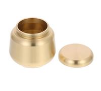 Happyyami Mini Copper Ashes Urn Small Cinerary Casket round Golden