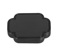 Happyyami Mini Metal Perfume Holder with Slide-Pull Lid, Portable Solid Balm Box for Office and Travel Storage, Black Refillable Metal Case for Lip Balm and Fragrance