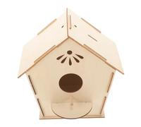 Happyyami Miniature Unfinished Bird House Kit for Boys and Girls' Craft Projects Decorative Birdhouse Making
