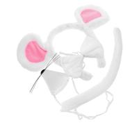 Happyyami Mouse Costume Set Featuring Soft Fuzzy Tail and Adjustable Ears Headband for Masquerades and Social Events