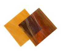 Happyyami Multifunctional Stained Glass Sheets 2pcs for Cathedral and DIY Craft, Creative Glass Tiles for Art Projects