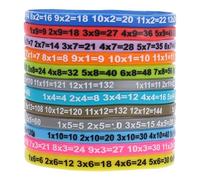 Happyyami Multiplication Tables Bracelet Silicone Student Wristband Educational Wrist Ornament for Classroom Learning Preprimers Birthday Gifts 12 pack