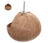 Happyyami Natural Coconut Shell Bird Nest Wear-resistant with Fine Workmanship for Parrots and Birds Suitable for Home Parrot Keeping