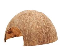 Happyyami Natural Coconut Shell Reptile Hideout Cave, Large Snake Hideout for Habitat, Leopard Gecko Humid Hide, Turtle Shelter for Terrarium and Amphibian Enclosure