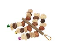 Happyyami Natural Parrot Chewing Toy Hanging Toy for Parrots for Biting and Entertainment Easy to Install Bird Cages Made from Safe