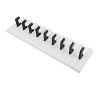 Happyyami Nordic Style Wall Clothes Hanger with 9 Hooks 48cm Long Piano Key Design Synthetic Material Coat Hanger Suitable for Kindergarten Decor and Home Organization