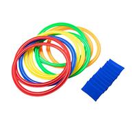 Happyyami Outdoor Hopscotch Ring Game for Circles with Connectors Portable Physical Training for Indoor and Outdoor Play Fun Activity for Birthday and Family Parties Random Color