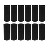 Happyyami Paper Tubes Bottle Boxes Packaging Elegant Black Paper Material 12pcs with DIY Label and Draw Pictures Features, 50ml Capacity for Essential Oils for Presenting to Friends