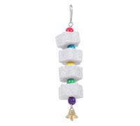 Happyyami Parrot Chewing Toys Beak Grinding Stone Natural Squirrel and Chinchilla Chew String for Small Animals Teeth Grinding Accessories for Bird Cages
